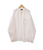 バレンシアガ BALENCIAGA レギュラーカラーシャツ 長袖 ロゴ 刺繡 S 白 ホワイト 791241 ☆AA★