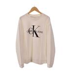 スウェット トレーナー ロゴ プリント S 白 ホワイト J216393