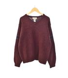 エルエルビーン L.L.BEAN Vネック ニット セーター ウール S ボルドー