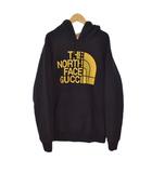 グッチ GUCCI ザノースフェイス THE NORTHFACE 21SS フロントロゴ プリント パーカー フーディー S 黒 ブラック 651724 ☆AA★