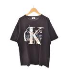 Tシャツ カットソー 半袖 ロゴ 黒 ブラック