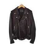 ザレターズ The Letters ダブル ライダース ジャケット レザー 羊革 S 黒 ブラック LSBA-LJ0001 ☆AA★