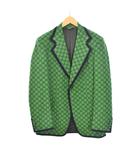 総柄 テーラードジャケット GG柄 48 緑 グリーン 644367 ☆AA★