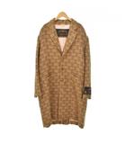 GG柄 チェスターコート ロング 46 ベージュ 595447 ☆AA★