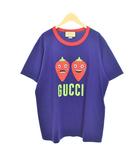 グッチ GUCCI いちご ストロベリー プリント Tシャツ 半袖 M 紫 パープル 703439 ☆AA★