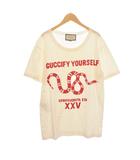 グッチ GUCCI Guccify Yourself ヘビ Tシャツ 半袖 プリント M 白 ホワイト 492347 ☆AA★