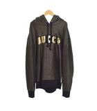 グッチ GUCCI SEGA GUCCY ロゴ プリント パーカー フーディー L 黒 ブラック 475374 ☆AA★