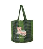 グッチ GUCCI MON PETIT CHAT ウールニット トートバッグ 緑 グリーン 633806 ☆AA★