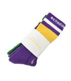 クロムハーツ CHROME HEARTS 靴下 ロゴ 3足セット M 青 ブルー 緑 グリーン 紫 パープル