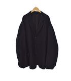 コモリ COMOLI 24AW ストライプジャケット テーラードジャケット サンプル品 3 黒 ブラック