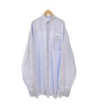 ラフシモンズ RAF SIMONS 21AW Extremely Big Synchronicity Shirt エクストリームリー ビッグ シンクロニシティ シャツ 46 水色 ライトブルー 212-M251