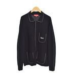 シュプリーム SUPREME 22FW Contrast Stitch Button Up Sweater カーディガン ステッチ M 黒 ブラック
