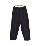 コモリ COMOLI 24AW コットン 裏毛 スウェットパンツ イージーパンツ 1 黒 ブラック A03-05004