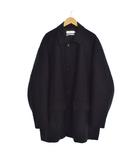 グラフペーパー Graphpaper 25AW Scale Off Flannel Car Coat フランネル ステンカラーコート 1 黒 ブラック GM253-10354