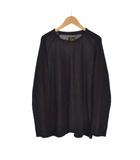 L/S U Neck Tee Poly Double Russell ダブルラッセル Tシャツ カットソー 長袖 S 黒 ブラック PU291