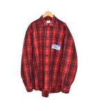 ヴェトモン VETEMENT 22SS MY NAME IS VETEMENTS FLANNEL SHIRT フランネルシャツ 長袖 チェック M 赤 レッド UA52SH800R ☆AA★