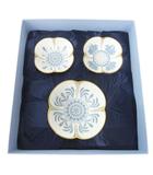 ウェッジウッド WEDGWOOD 希少 美品 世界50点限定 SCALLOPED BOWL SET スカロップト ボウル セット サイン入り 食器 皿 花柄 青 ブルー