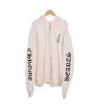 クロムハーツ CHROME HEARTS FU CH Letters Zip Up Hoodie ジップアップ パーカー フーディー プリント L 白 ホワイト