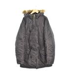 24FW Washed Satin N-3B Parka ウォッシュド サテン 中綿 ミリタリー モッズコート L 黒 ブラック