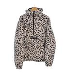 24AW Polortee Facemask Half Zip Hooded Sweat Shirt フェイスマスク ハーフジップ フーデッドスウェットシャツ パーカー フーディー レオパード S 白 ホワイト