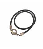 ライオンハート LION HEART レザーコード ロゴ ブレスレット 925 アクセサリー 黒 ブラック