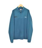 フィラ FILA トラックジャケット ジャージ ジップ ハイネック ニット ロゴプリント XL 水色 エメラルドグリーン FM7093
