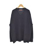 アクネ ストゥディオズ Acne Studios セーター ニット 無地 Vネック 長袖 プルオーバー M 灰色 グレー FN-MN-KNIT000334