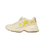 グッチ GUCCI ライトン スターズ スニーカー レザー 8 ベージュ ☆AA★