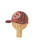 グッチ GUCCI インターロッキングG ハウンドトゥース 千鳥格子 ベースボールキャップ XL 赤 レッド 640869 ☆AA★