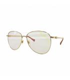グッチ GUCCI メガネ 眼鏡 ティアドロップ アイウェア 60□15-145 茶 ブラウン GG1419S ☆AA★