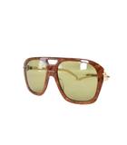 グッチ GUCCI 100点限定 サングラス アイウェア スクエアフレーム インターロッキングG 58□18 135 茶 ブラウン GG0723S ☆AA★