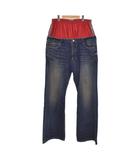 バレンシアガ BALENCIAGA 24SS レイヤード デニムパンツ ジーンズ XL 青 ブルー 814224 ☆AA★