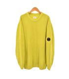 シーピーカンパニー C.P.COMPANY Chenille Cotton Lens Crewneck ニット セーター 長袖 M 黄緑 ライトグリーン 19CMKN017A-005558G