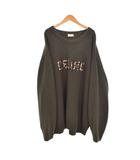 セリーヌ CELINE ニット セーター レオパード柄 ロゴ XL カーキ 2AB97650S ☆AA★