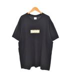 シュプリーム SUPREME バーバリー BURBERRY 22SS Tシャツ 半袖 ボックスロゴ ノバチェック L 黒 ブラック ☆AA★