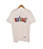 シュプリーム SUPREME ダブルタップス WTAPS 21AW Sic'em! Tee Tシャツ 半袖 ロゴ プリント S 白 ホワイト