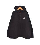 ナイキエーシージー NIKE ACG × シュプリーム SUPREME Denim Pullover デニムジャケット ハーフジップ マウンテンパーカー ロゴ刺繍 ドローコード L 黒 ブラック 白 ホワイト SP220903EAG