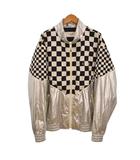 セリーヌ CELINE 21AW Loose Blouson Jacket ルーズ チェッカーボード ブルゾン ジャケット 48 シルバーカラー 2W420819L ☆AA★