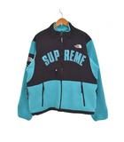 シュプリーム SUPREME × THE NORTH FACE ザノースフェイス 19SS Arc Logo Denali Fleece Jacket フリースジャケット デナリ ボア M 黒 ブラック 水色 NA11903I