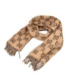 グッチ GUCCI GGアルパカ ウール スカーフ マフラー 茶 ブラウン 851289 4GAKV ☆AA★