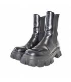 プラダ PRADA モノリス ブラッシュド レザー チェルシー ブーツ 9.5 黒 ブラック 2UE027