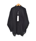 コモリ COMOLI 25SS オックスシャツ 長袖 コットン 1 黒 ブラック B01-02013