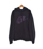 ナイキ NIKE シュプリーム Supreme Leather Applique Hooded Sweatshirt レザー アップリケ フーディー パーカー M 黒 ブラック CK6225-010