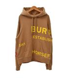 バーバリー BURBERRY ホースフェリー プルオーバーパーカー フーディー 長袖 ロゴプリント S ベージュ 黄 イエロー 8030804