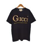 グリッタープリント Tシャツ 半袖 S 黒 ブラック 615044 XJCLF