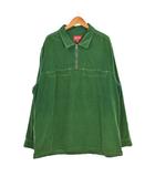 シュプリーム SUPREME Corduroy Half Zip Shirt コーデュロイ ハーフジップ 長袖シャツ プルオーバー ロゴ XL 緑 グリーン ☆AA★