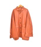 エドウィナホール Edwina Horl 22AW HBB STAND -UP COLLAR BLOUSON スタンドカラーブルゾン ジャケット フェイクレザー M オレンジ