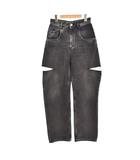 メゾンマルジェラ 1 Maison Margiela 1 24SS スラッシュディティール デニムパンツ ジーンズ 40 黒 ブラック S51LA0051