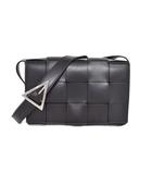 ボッテガヴェネタ BOTTEGA VENETA カセット ショルダーバッグ イントレチャート 黒 ブラック