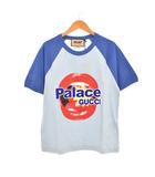 グッチ GUCCI パレス PALACE Tシャツ 半袖 ラグラン プリント S 青 ブルー 720353